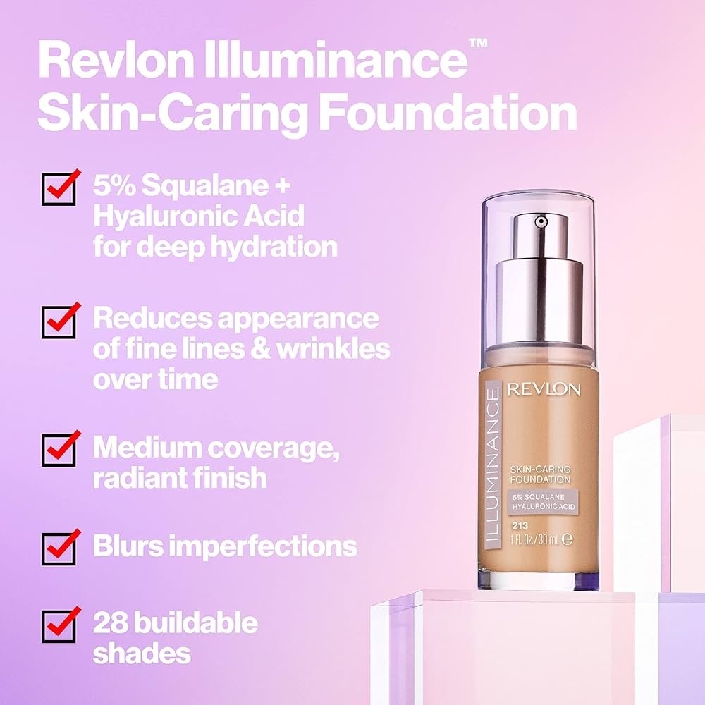 3/$12 Revlon 613 Honey Java Illuminance Skin Caring Foundation 1oz - Picture 4 of 8